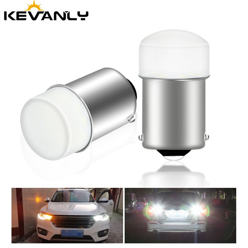 หลอดไฟเบรครถยนต์ 1156 1157 LED BA15S BAY15D P21W P21/5W LED R5W R10W 12V สีขาวสีเหลือง 1156 1157