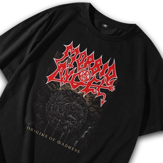 เสื้อยืดโอเวอร์ไซส์เสื้อยืดโลหะ / เสื้อโลหะ / เสื้อยืดโลหะ / เสื้อวง Morbid Angel / เสื้อยืดวงร็อค / เสื้อวงดนตรีดั้งเดิ