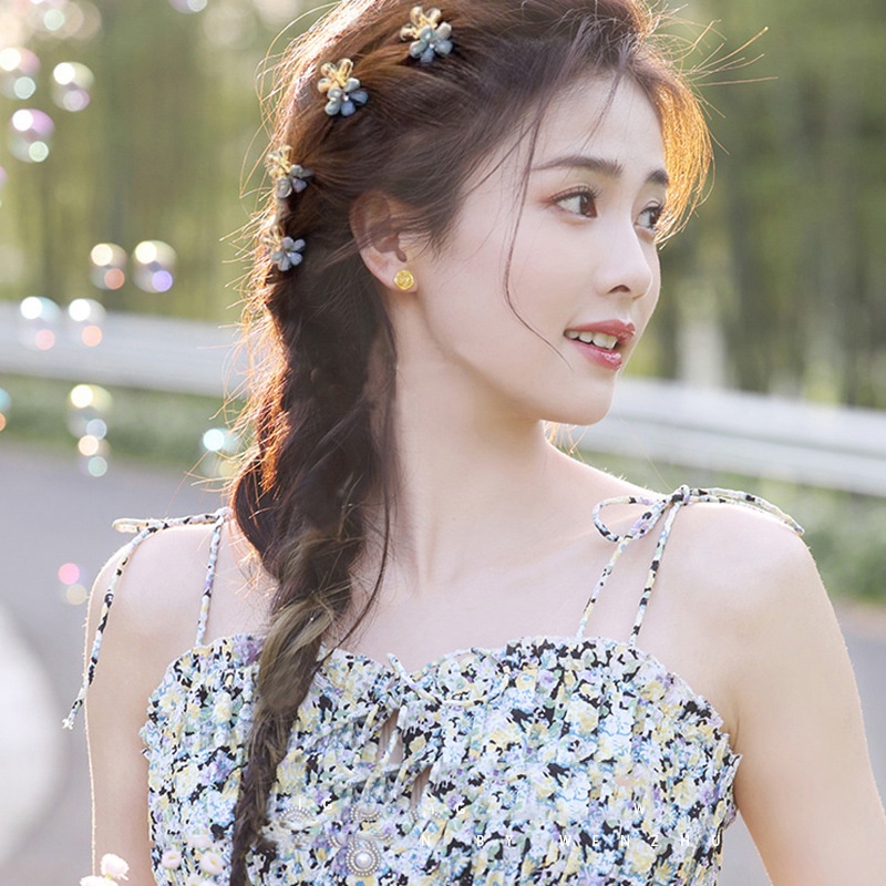 กิ๊บติดผม ลายดอกไม้น่ารัก แฟชั่นเกาหลี สวยหรู เรียบง่าย ขนาดเล็ก กิ๊บติดผม สําหรับผู้หญิง / เด็ก เครื่องประดับผม