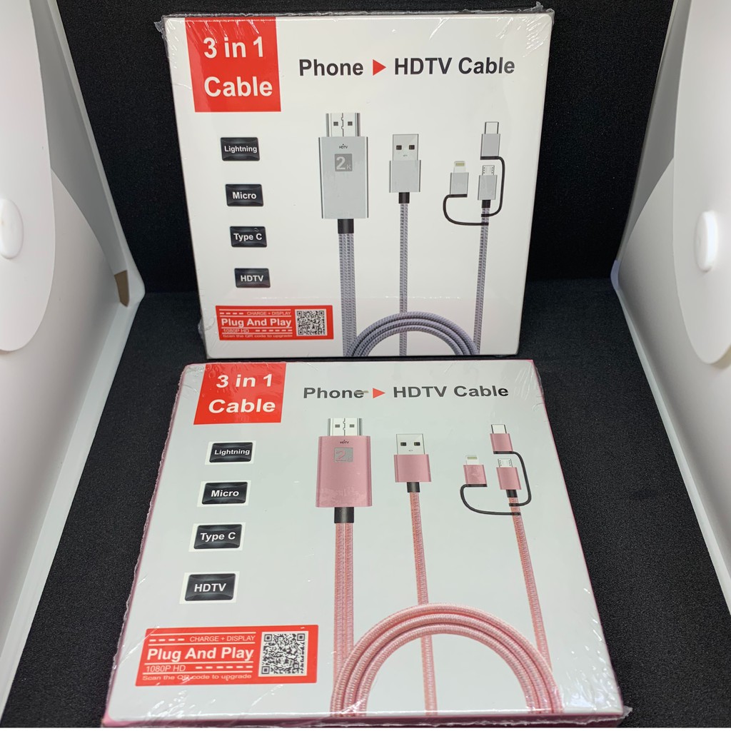 สาย HDTV 3in1 (Micro,iPhone,Type-C)
