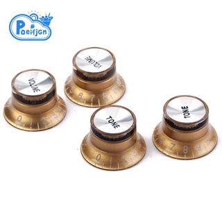 ปุ่มลูกบิดควบคุมความเร็ว 2 โทนเสียง 2 โทนเสียงสําหรับ Gibson Lp Sg Guitar Knobs สีทอง 4 ชิ้น