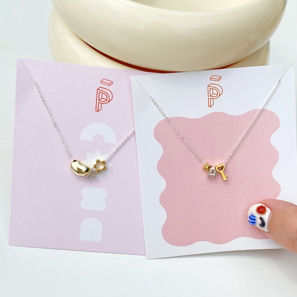 play.palette - S925 Daily alphabet necklace (A-M) สร้อยพร้อมจี้ตัวอักษร