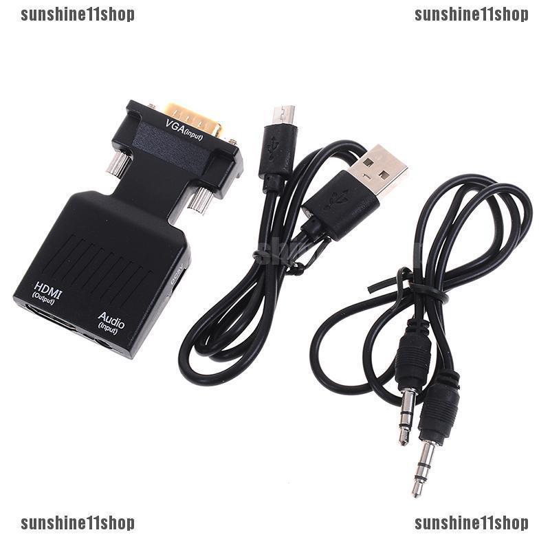 Ssh✿ตัวแปลง VGA เป็น HDMI พร้อมเสียง full HD VGA เป็น HDMI 1 ชิ้น