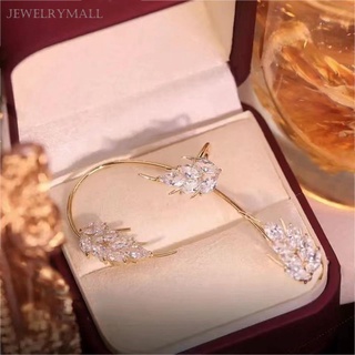 เครื่องประดับ ต่างหู จี้ขนนก ประดับเพทาย หรูหรา สําหรับผู้หญิง jewelrymall