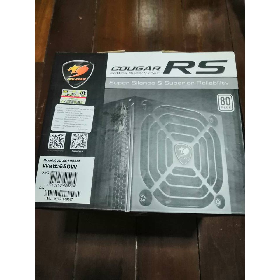 Cougar RS 650W 80+ WHITE มือสอง หมดประกัน