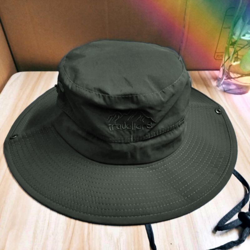 หมวกเดินป่า  วืนเทจ ปีกกว้าง ตกปลา ปีนเขา มีสายคล้อง  ทรงbucket ใส่กันแดด  ผู้ขาย  ผู้หญิง - รูปที่ 6