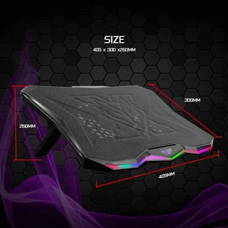 NUBWO พัดลมโน๊ตบุ๊ค พัดลมรองโน๊ตบุ๊ค RGB NX-F1 SUBZERO , NX-F2 SINDEL , NX-F3 ZONIX , NX-F4 COOLING PAD ประกันศูนย์ 2ปี
