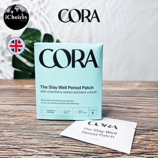 [Cora] The Stay Well Period Patch 6 Count แผ่นแปะ ลดปวดประจำเดือน Made with Plant Based Ingredients