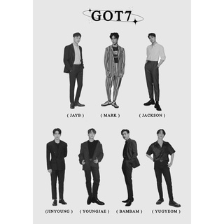 GOT7 POSTER ARTWORK ขนาด A4 &amp; 4 x 6 นิ้ว