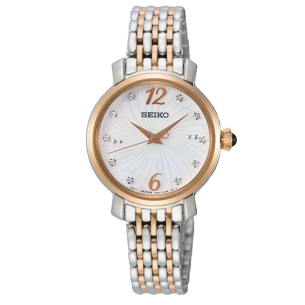 Karnvera Shop นาฬิกาข้อมือผู้หญิง Seiko Quartz SRZ524P1 Analog Women's Watch