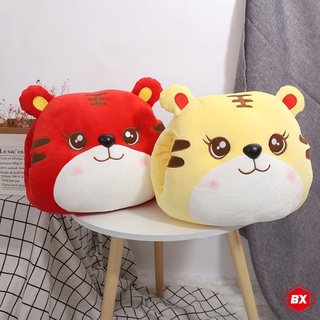 ✜∈✼25cm Tiger Year Mascot Tiger Pillow Warm Hands Cover Pillow Three-in-one Life Xiaohu Company Annual Meeting Gift Offi