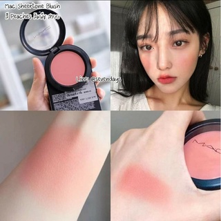 MAC BLUSH ON สี Peaches ปัดแก้มโทนชมพูอมส้ม ให้ลุคสดใสน่ารัก