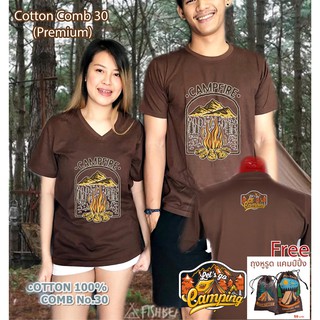 เสื้อยืด แคมป์ปิ้ง Camping ไปแคมป์ กางเต็นท์ เสื้อครอบครัว เที่ยว เกรด Cotton Comb 30 พรีเมี่ยม แบรนด์ IDEA T-SHIRTS