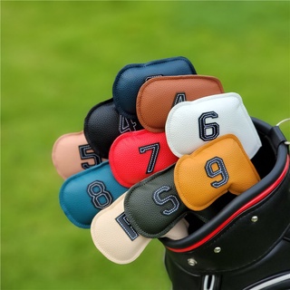 [11GOLF] Iron Head Cover Combine Color 1 ชุด มี 9 ชิ้น 4 5 6 7 8 9 PW AS SW รหัส MT-IR-MIXTURE