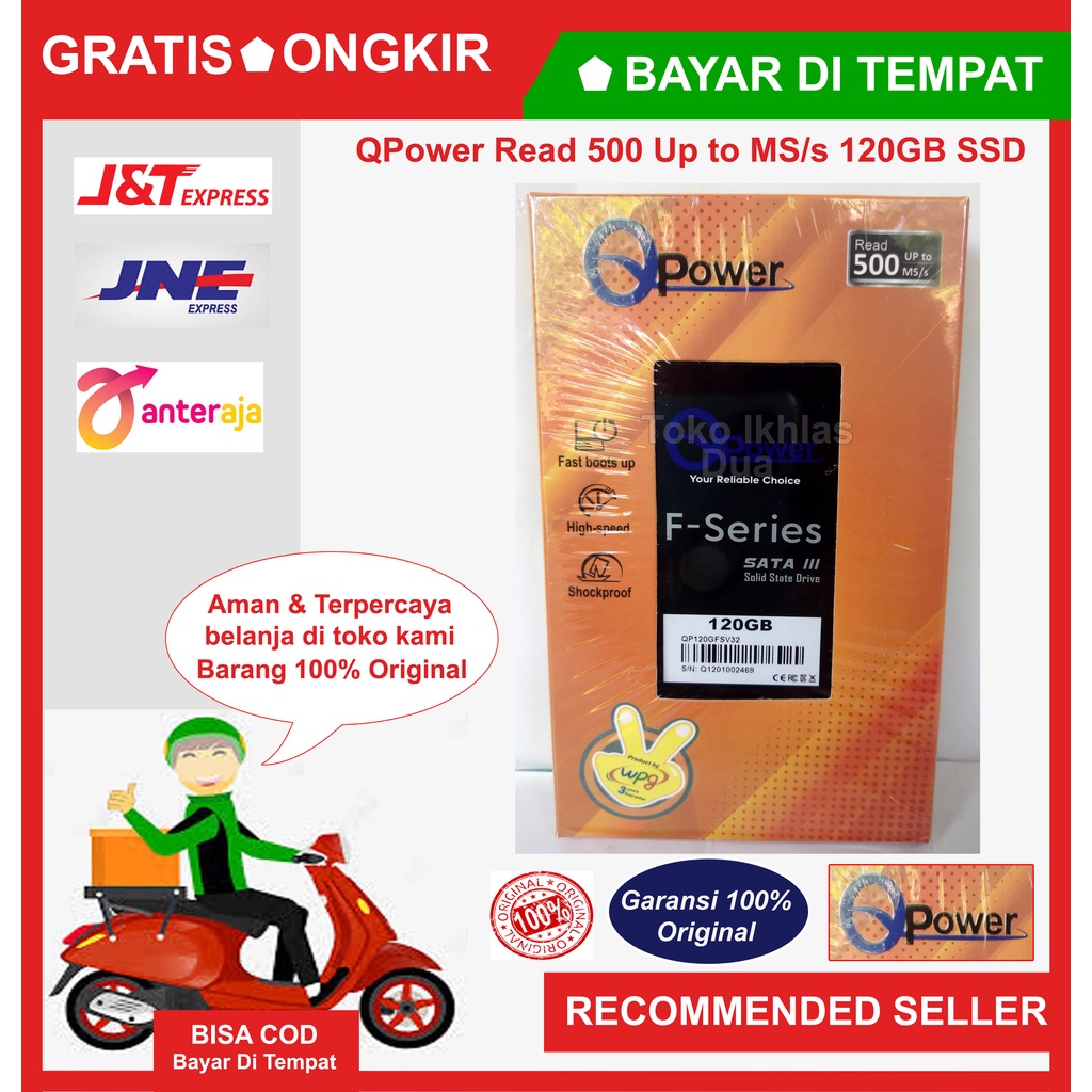 Ssd SATA SSD 120GB/SSD 120GB/SSD QPOWER F Series ขนาด 2.5 นิ้ว