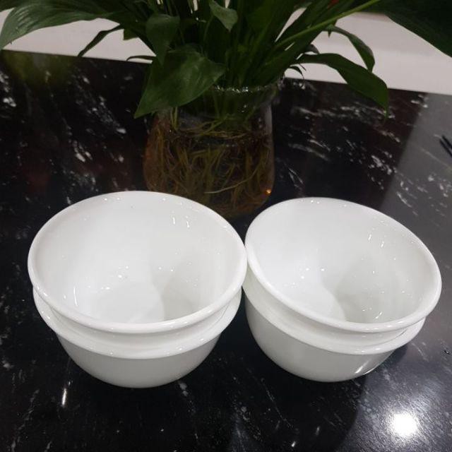 Premium Line Corelle-Set Of 4 Plain Winter Frost White Glass Rice Cups-325ml