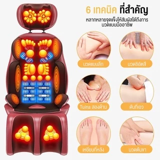 Srabuy เบาะนวดไฟฟ้า พร้อมรีโหมดคอนโทรล เบาะนวดแบบพกพา นวดได้แทบทุกส่วนของร่างกาย