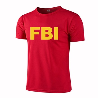 [COD]Fbi เสื้อยืดแขนสั้น พิมพ์ลายเจ้าหน้าที่ตํารวจ CIA แฟชั่นฤดูร้อน สําหรับผู้ชายS-5XL