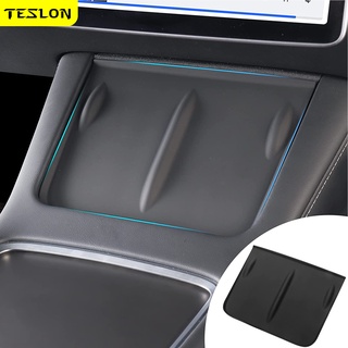 Tesla อุปกรณ์เสริม2022 Newfor Tesla Center Console Wireless Charger Silicone Mat for Tesla Model 3 Model Y Interior Acce