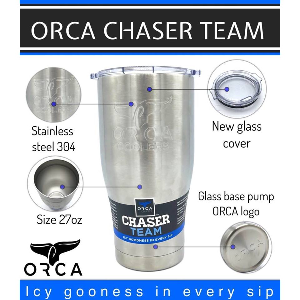แก้วเก็บความเย็น ORCA CHASER 27 OZ (NO BOX) รุ่นฝาขาว