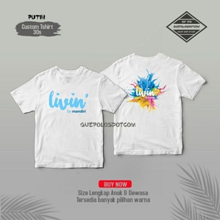 เสื้อยืดผ้าฝ้ายพิมพ์ลาย เสื้อยืด พิมพ์ลาย LIVIN By Self-COSTUM LIVIN สําหรับเด็ก