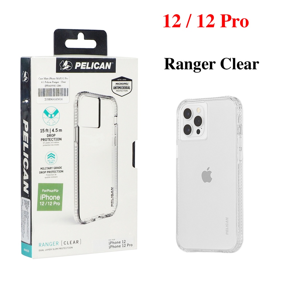 F96R Case mate Pelican iPhone 12 12 Pro case mate iphone 12pro Tough Clear Plus เคส ไอโฟน 12 12โปร ของแท้ ไอโฟน12 cover
