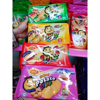 ขนมแคร็กเกอร์มันฝรั่งบางกรอบ ปังยิ้มแลบลิ้น  Win2 Potato Crackers Crisp อบใหม่จากมันฝรั่งแท้ รับรองฮาลาล