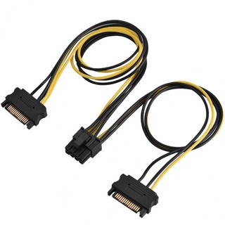 ราคา2 SATA to 6+2pin ยาว40cm - C10