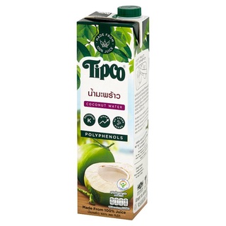 ✨นาทีทอง✨ ทิปโก้ น้ำะพร้าว 100% 1 ลิตร Tipco 100% Coconut Water 1L