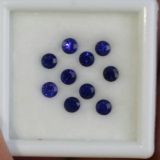 พลอยไพลิน ซีลอน (Blue Sapphire) 10 เม็ด (pcs.) 1.15 กะรัต (Cts.)