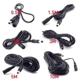 10M 5M 3M 2M 1M 5.5X2.1Mm 24awg 300v DC Power Connector อะแดปเตอร์ตะกั่วสายไฟ12V DC หญิงชายปลั๊กภายนอก