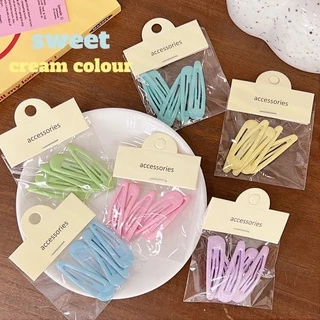 Cute 048 กิ๊บติดผม กิ๊บแป๊กหยดน้ำ สีเดียว 5 ชิ้น/แพ็ค