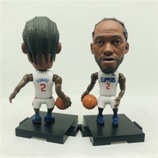 ชุดตุ๊กตาบาสเก็ตบอล NBA Clippers Player 2 Kawhi Leonard สีขาว