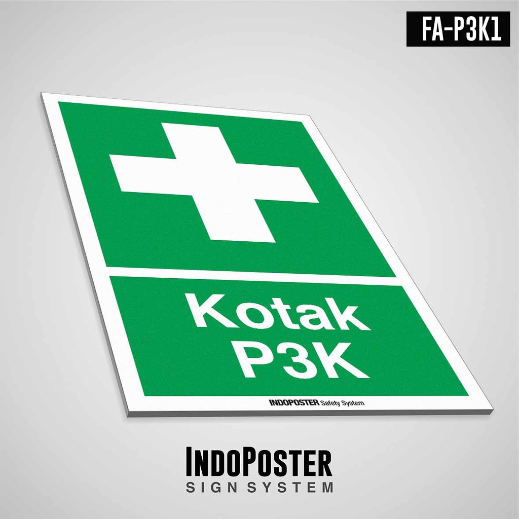 ป้ายเซฟตี้ K3 PVC - กล่องฉุกเฉิน P3K กล่องปฐมพยาบาล