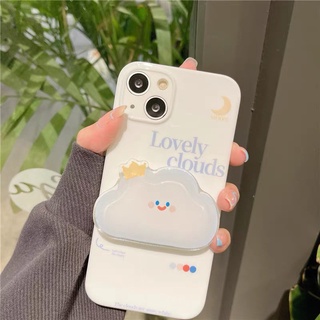 เคส สำหรับ ไอโฟน เคสซิลิโคน สินค้าพร้อมส่งจากไทย สำหรับ Iphone 13 12 11 Pro max ไอริงClouds TPU-S1193