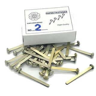 เป๊กทองเหลือง หมุดสำนวน Paper Fastener ขนาด 1/1.5/2 นิ้ว เป๊กติดกระดาษ ตราดอกไม้/ตราSnail หมุดลิ้นแฟ้มโลหะ US.Station
