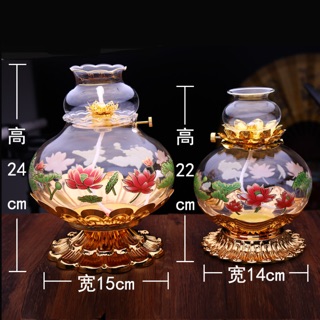 ตะเกียงน้ำมัน ตะเกียงไหว้พระ ตะเกียงดอกบัว สวยสุด 1.8ลิตร