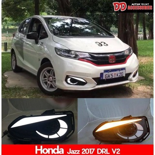 ไฟ DRL DAYTIME RUNNING LIGHTHonda Jazz GK 2017 2018 2019 2020 2 STEPS  หรี่ เลี้ยว