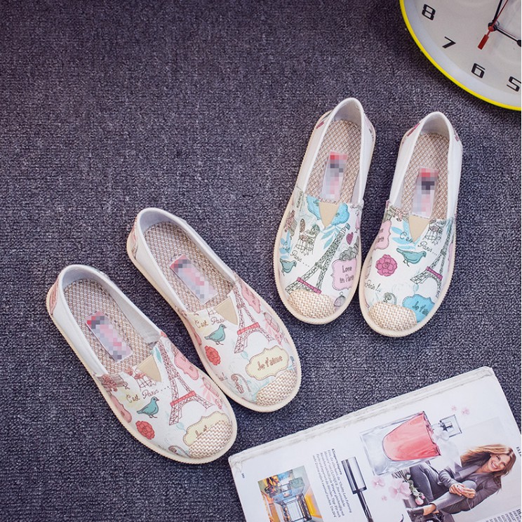 รองเท้าผู้หญิง สลิปออน รองเท้า ผ้าแคนวาส PRE-ORDER-FR01-size 35-40 slip-on ราคาส่ง เดรส