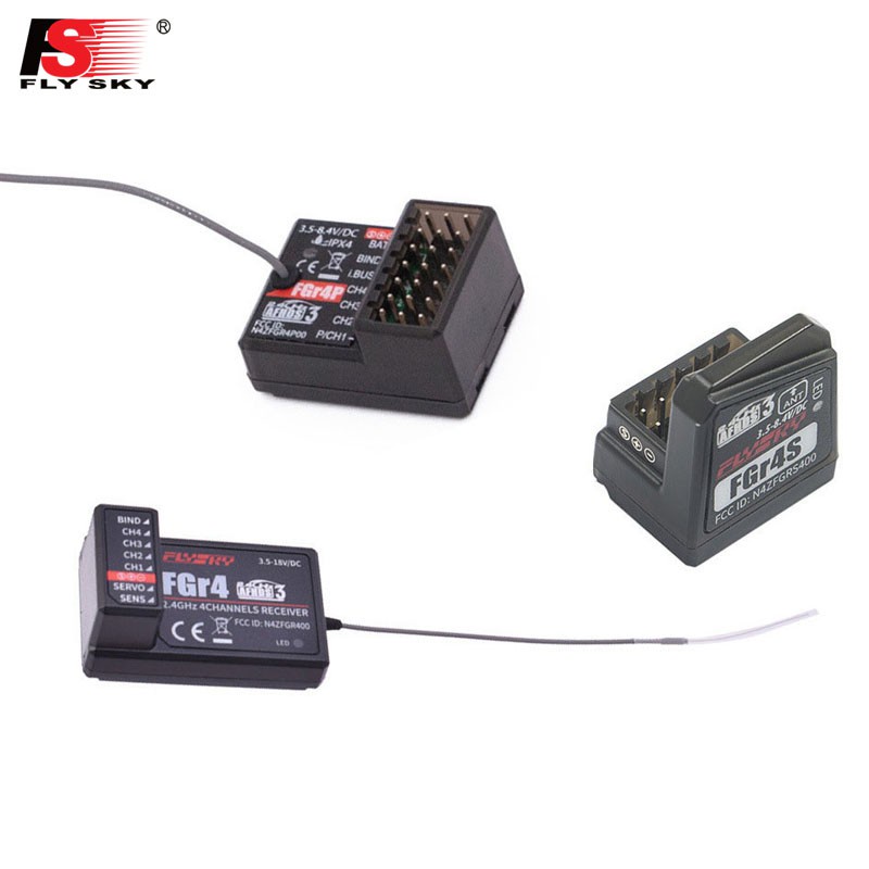 Goolsky FlySky FS-R6B Récepteur 2.4GHz 6 Canaux – Compatible Avec Émetteurs FS-T6, FS-i6, TH9X, Pour Avions, Planeurs Et Hélicoptères RC – AFHDS, Léger 13g, DSC Et Port Chargeur