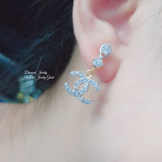 Chanel earing งานเพชรสวิส เพชรคัดเกรด เพชรสวย ใส เด้งไฟมากๆๆ  สวยวิ้งมากกกกก