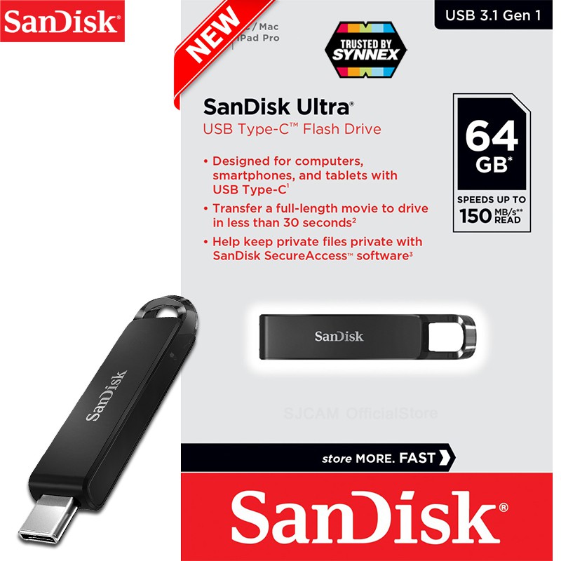 SanDisk Ultra USB Type-C Flash Drive 64GB (SDCZ460-064G-G46) ราคาพิเศษ |  ซื้อออนไลน์ที่ Shopee ส่งฟรี*ทั่วไทย!