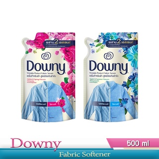 Downy Fabric Serum น้ำยาปรับผ้านุ่ม สูตรป้องกันผ้ายับ ชนิดถุงเติม ขนาด 500 ml