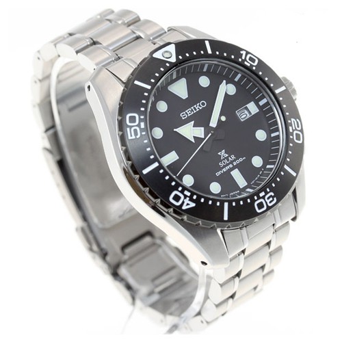 SEIKO Prospex Titanuim Solar Diver's นาฬิกาผู้ชาย สายไทเทเนี่ยม รุ่น SBDJ013J (Black)