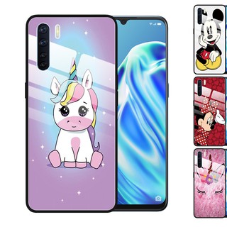 Realme C11 C12 C15 Realme5 5i 5S 6 X2 Pro XT Realme 7 6 Pro X50 กรณีโทรศัพท์กระจก ปกโทรศัพท์ Phone Case Unicorn 9 Tempered Glass Cover Anti-Scratch