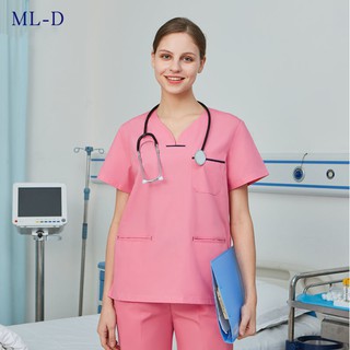 ☑ ขายดีมาก⭐️ชุดห้องผ่าตัด ชุดแพทย์ เวอร์ชั่นเกาหลีของชุดซักม…