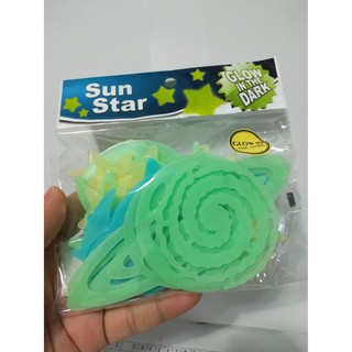 ดาวเรืองแสง แผ่นเรืองแสดง ท้องฟ้าจำลอง Sun star Glow in the dark ขนาด 51 ชิ้น