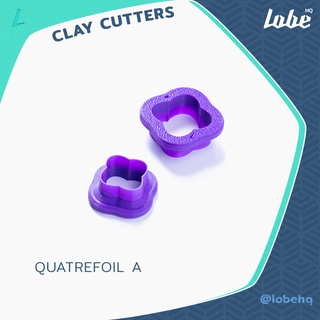 Quatrefoil A Shape Clay Cutter/ Plastic Polymer Cutter/ แม่พิมพ์กดดินโพลิเมอร์ทำต่างหู/ ทำเครื่องประดับ DIY/ รูปทรงหมอน