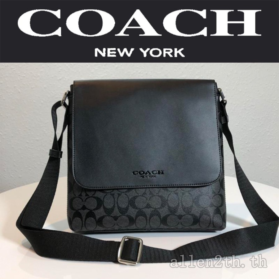 พร้อมส่ง????Coach ของแท้100%กระเป๋าแฟชั่นผู้ชาย F71765 Shoulder Bag /  กระเป๋าสะพาย / กระเป๋าสะพายข้าง / Crossbody Bag / กระเป๋าสะพายข้างหนัง /  กระเป๋าเอกสาร - Allen2Th.Th - Thaipick