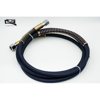 สายน้ำแบบถักเตารีดไอน้ำหม้อต้ม ขนาด 2.5 เมตร (สีกรม) ： Stream Iron Hose Size 2.5 metre (Navy Color) -เกรด A
